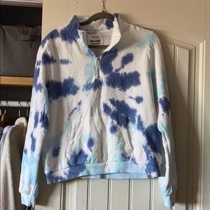 Bluenotes Tie-dye Quarter Zip Sweater
